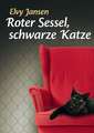 Roter Sessel, schwarze Katze