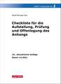 Checkliste 1 (Aufstellung, Prüfung und Offenlegung des Anhangs)