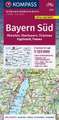 KOMPASS Großraum-Radtourenkarte 3712 Bayern Süd, Oberbayern, Chiemsee, Ingolstadt, Passau, München 1:125.000