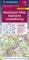 KOMPASS Großraum-Radtourenkarte 3709 Rheinland-Pfalz, Saarland, Luxembourg 1:125.000