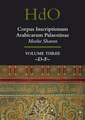 Corpus Inscriptionum Arabicarum Palaestinae, Volume Three: -D-F-