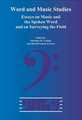 Word and Music Studies: Essays on Music and the Spoken Word and on Surveying the Field