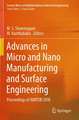 Advances in Micro and Nano Manufacturing and Surface Engineering: Proceedings of AIMTDR 2018