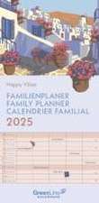 GreenLine Happy Vibes 2025 Familienplaner - Familien-Kalender - Wandkalender - 22x45