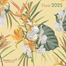 GreenLine Floral 2025 - Wand-Kalender - Broschüren-Kalender - 30x30 - 30x60 geöffnet - Blumen