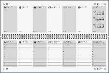 rido/idé 7031642905 Querterminbuch Modell futura 5 (2025)| 2 Seiten = 1 Woche| 420 × 137 mm| 112 Seiten| Kunststoff-Einband| schwarz