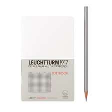 Agendă nedatată Leuchtturm Jottbook: White, Pocket, pagini cu pătrățele