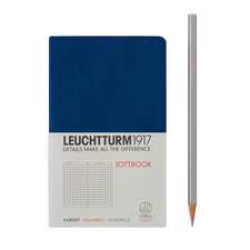 Agendă nedatată Leuchtturm Jottbook: Navy, Pocket, pagini cu pătrățele