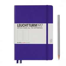 Agendă nedatată Leuchtturm Medium (A5): Violet, pagini albe