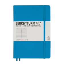 Agendă nedatată Leuchtturm Medium (A5): Azure, pagini liniate