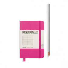 Agendă nedatată Leuchtturm MINI (A7): New Pink, pagini liniate