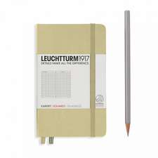 Agendă nedatată Leuchtturm Pocket (A6): Sand, pagini cu pătrățele