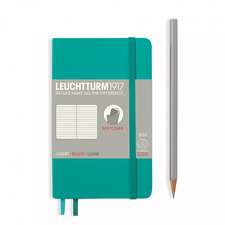 Agendă nedatată Leuchtturm Pocket (A6): Emerald, pagini liniate