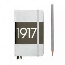 Agende Leuchtturm Special Metallic Edition 1917 (Hardcover): Silver, Pocket, pagini liniate