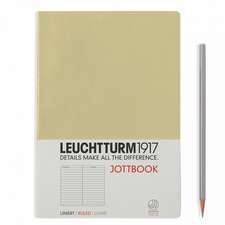 Agendă nedatată Leuchtturm Jottbook: Sand, A4, pagini liniate,