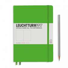 Agendă nedatată Leuchtturm Medium (A5): Fresh Green, pagini albe