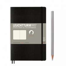 Agendă Leuchtturm Notes Paperback (B6+): Negru, pagini punctate