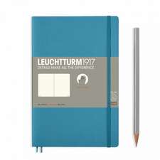 Agendă Leuchtturm Notes Paperback (B6+): Albastru nordic, pagini albe