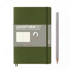 Agendă Leuchtturm Notes Paperback (B6+): Army, pagini punctate