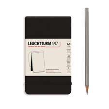 Leuchtturm Reporter Notepad Pocket, Black, Dotted A6