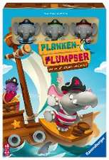 Ravensburger Kinderspiel 22342 - Planken-Plumpser - Wer zu viel riskiert, wird nass!! - Ein spannungsreiches Spiel für 2 bis 4 Kinder ab 5 Jahren