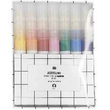 Acrylini Marker Set Rainbow Colours, 7 Farben