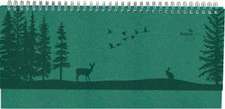 Tisch-Querkalender Nature Line Forest 2025 - Tisch-Kalender - Büro-Kalender quer 29,7x13,5 cm - 1 Woche 2 Seiten - Umwelt-Kalender - mit Hardcover