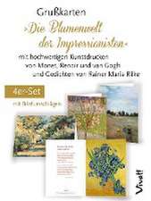 4er-Set Grußkarten »Die Blumenwelt der Impressionisten«