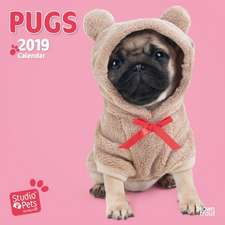 PUGS BY STUDIO P 2019 MINI WALL CALENDAR