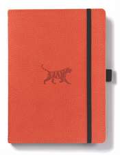 Dingbats A5+ Wildlife Orange Tiger Notebook - Dotted