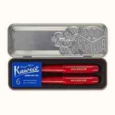 Moleskine x Kaweco Ballpen & Fountain Pen Set: Red