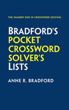 Bradford's Pocket Crossword Solver's Lists