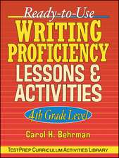 Ready-To-Use Writing Proficiency Lessons and Activities