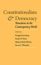 Constitutionalism and Democracy: Transitions in the Contemporary World. The American Council of Learned Societies Comparative Constitutionalism Papers