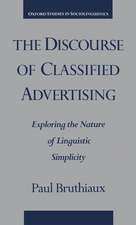 The Discourse of Classified Advertising: Exploring the Nature of Linguistic Simplicity