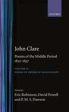 Poems of the Middle Period, 1822-1837: Volume II: Poems in Order of Manuscript