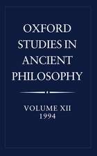 Oxford Studies in Ancient Philosophy: Volume XII: 1994