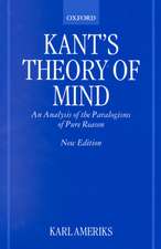 Kant's Theory of Mind: An Analysis of the Paralogisms of Pure Reason