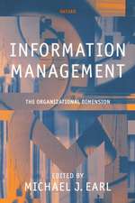 Information Management: The Organizational Dimension