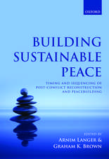 Building Sustainable Peace: Timing and Sequencing of Post-Conflict Reconstruction and Peacebuilding