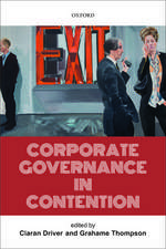 Corporate Governance in Contention