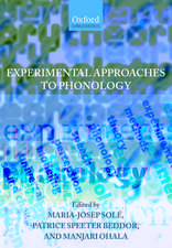 Experimental Approaches to Phonology