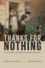 Thanks for Nothing: The Economics of Single Motherhood since 1980