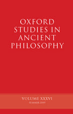 Oxford Studies in Ancient Philosophy: Volume XXXIV