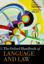 The Oxford Handbook of Language and Law