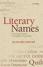 Literary Names: Personal Names in English Literature