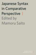 Japanese Syntax in Comparative Perspective