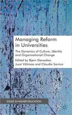 Managing Reform in Universities