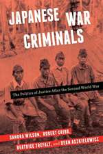 Japanese War Criminals – The Politics of Justice After the Second World War