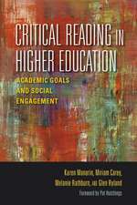 Critical Reading in Higher Education – Academic Goals and Social Engagement